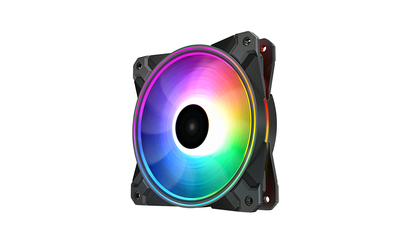 Deepcool DP-F12-AR-CF120P-3P CF120 PLUS 2つの発光モードとマザーボード同期機能を搭載したアドレサブルRGBファン  3個パック PCサプライ・消耗品